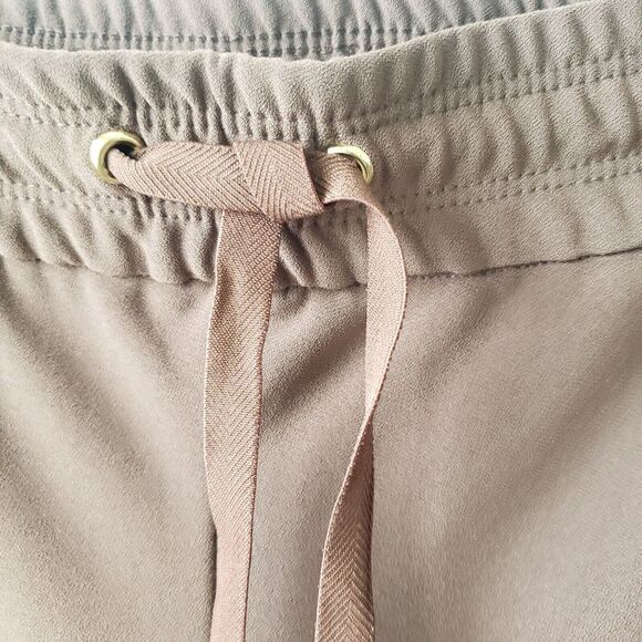 Joie Tapered Leg Mauve Elastic Drawstring Waist Slit Hem Pants size XL - Picture 5 of 7
